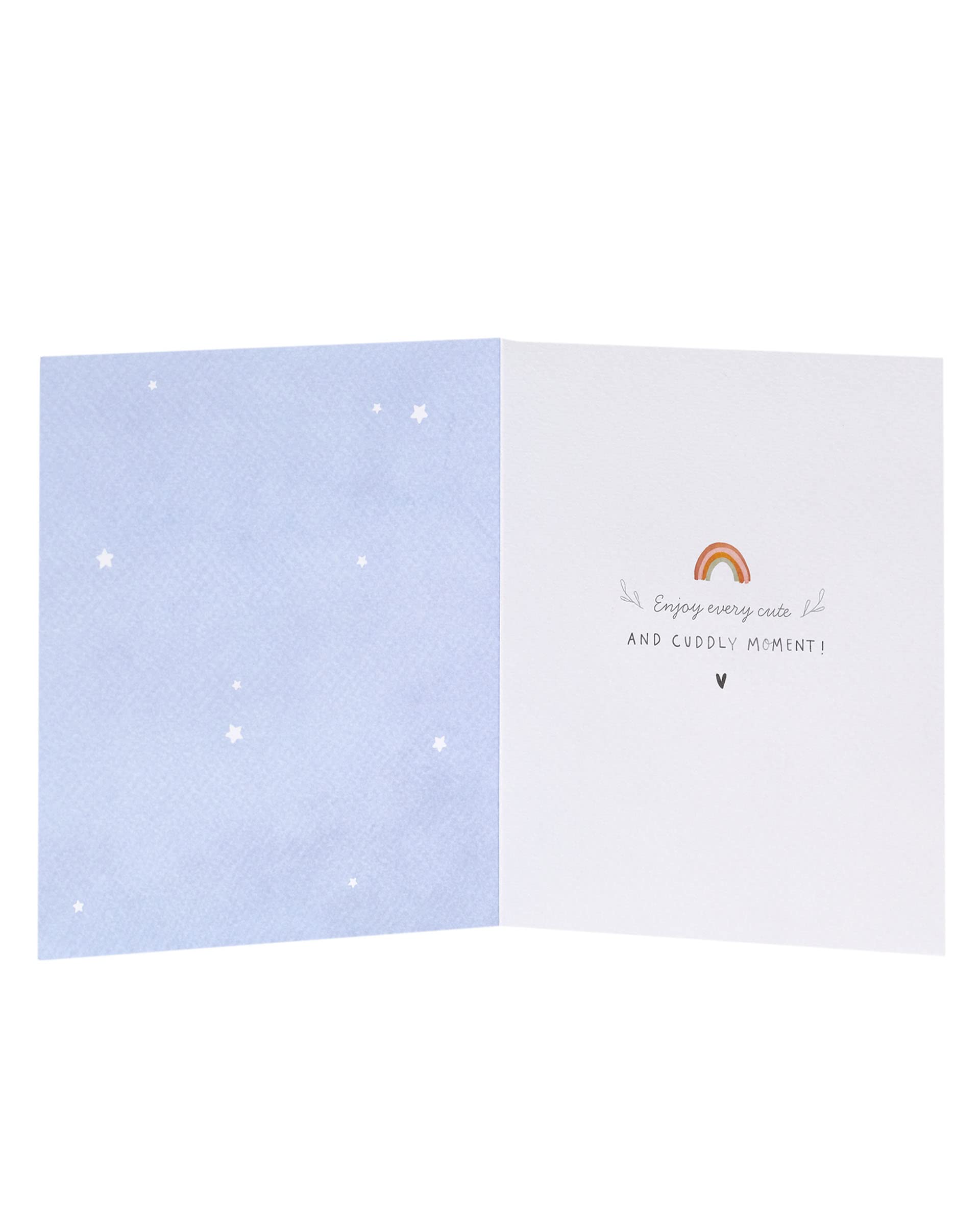 UK Greetings New Baby Boy Card | 3D Raised Icons & Gold Foil | 165 x 190 mm 2