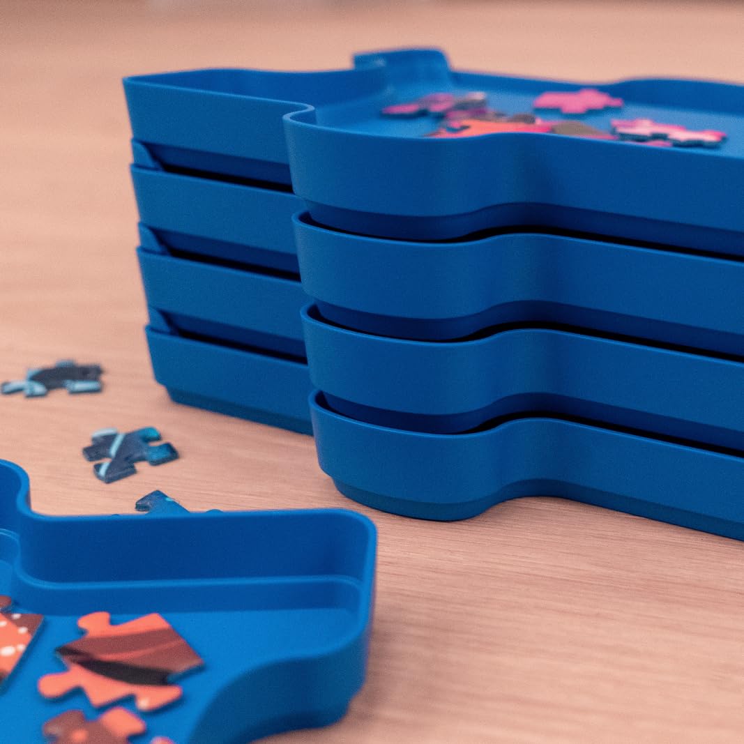 Ravensburger Puzzle Sorting Trays - Sort & Go Accessory for Puzzles up to 1000 Pieces | Stackable Plastic Trays 4