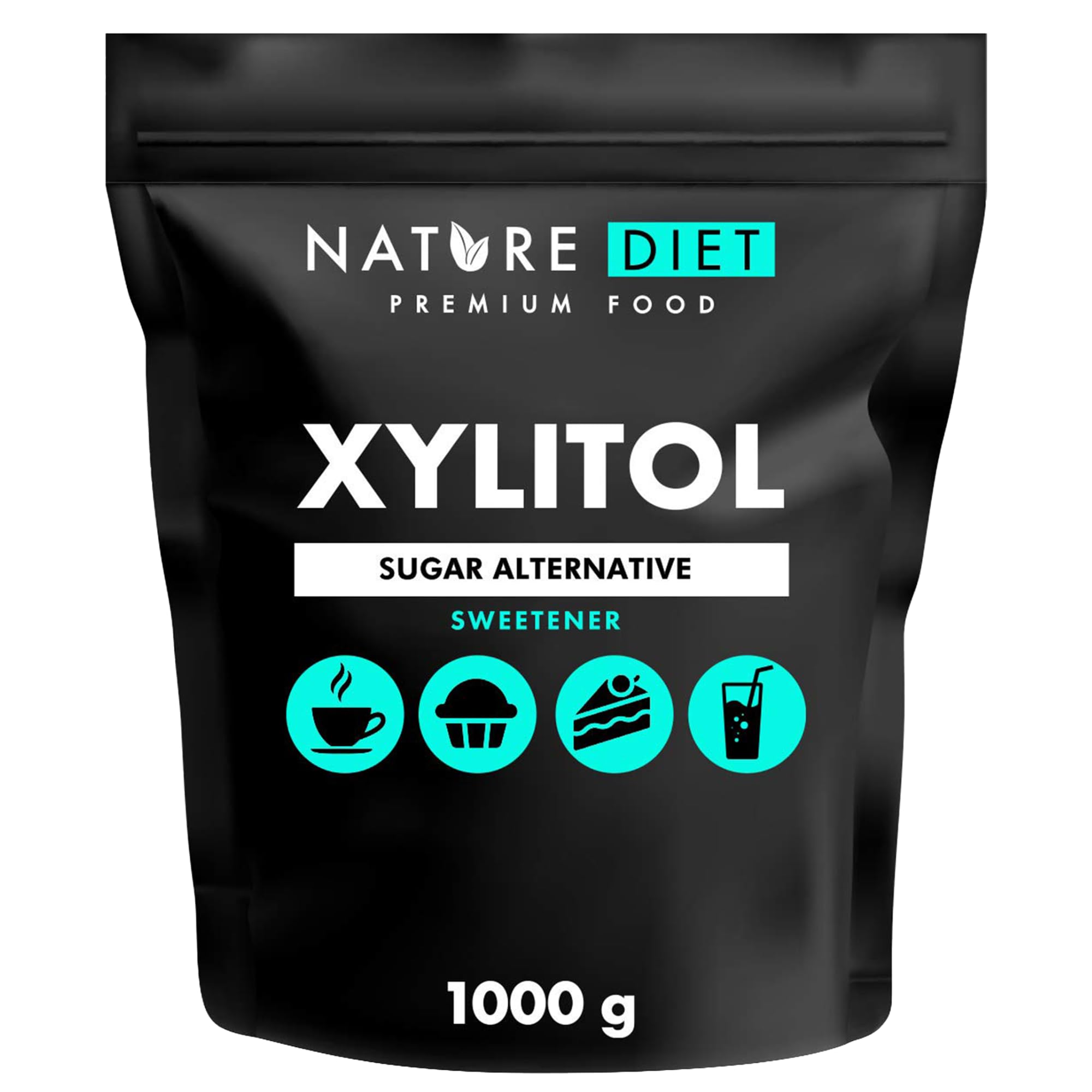 Nature Diet Xylitol Sugar Substitute - 1 kg Natural Vegetable Sweetener | Low Calorie 1