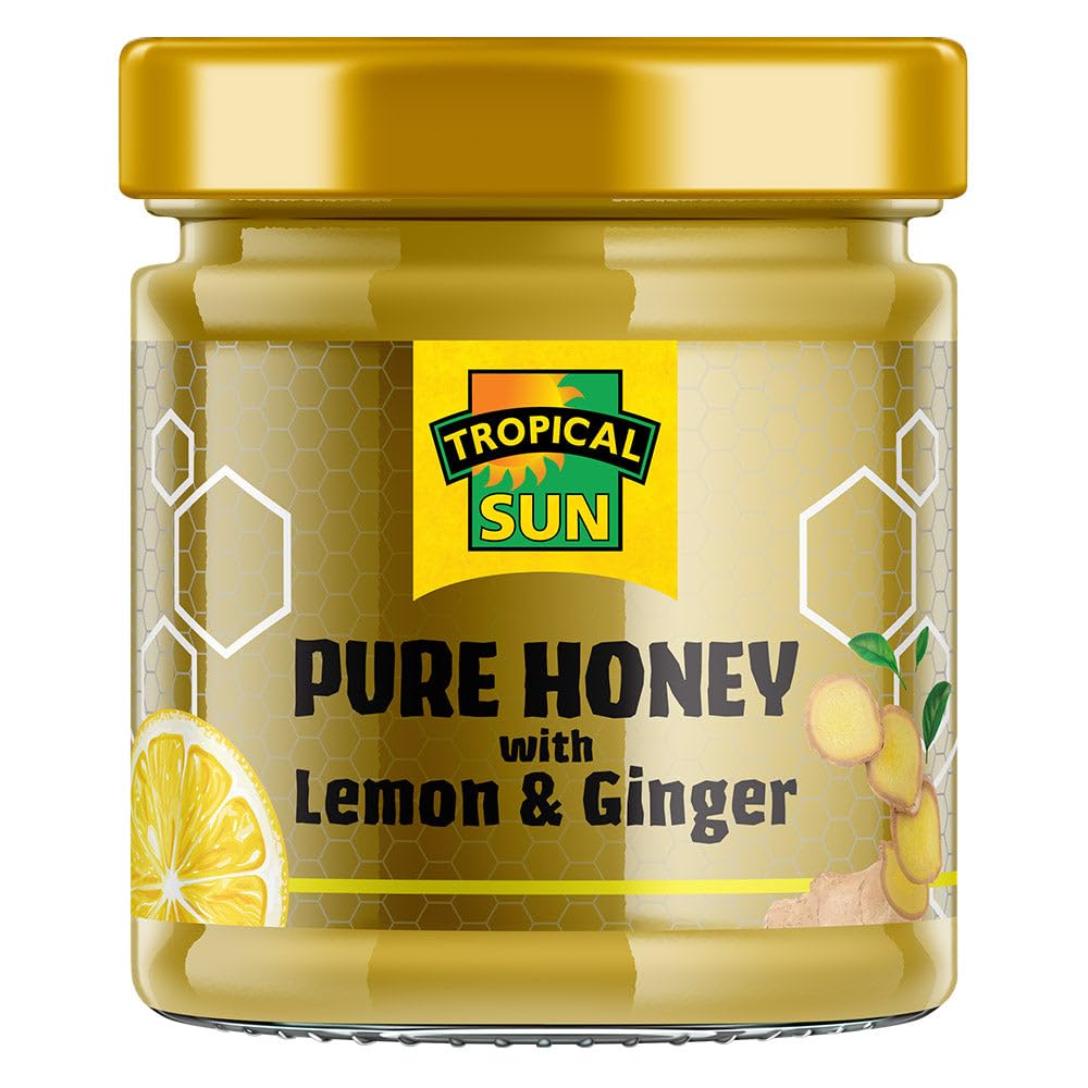 Tropical Sun Pure Honey with Lemon and Ginger, 250g | Natural Sweetener with Tangy Twist 1