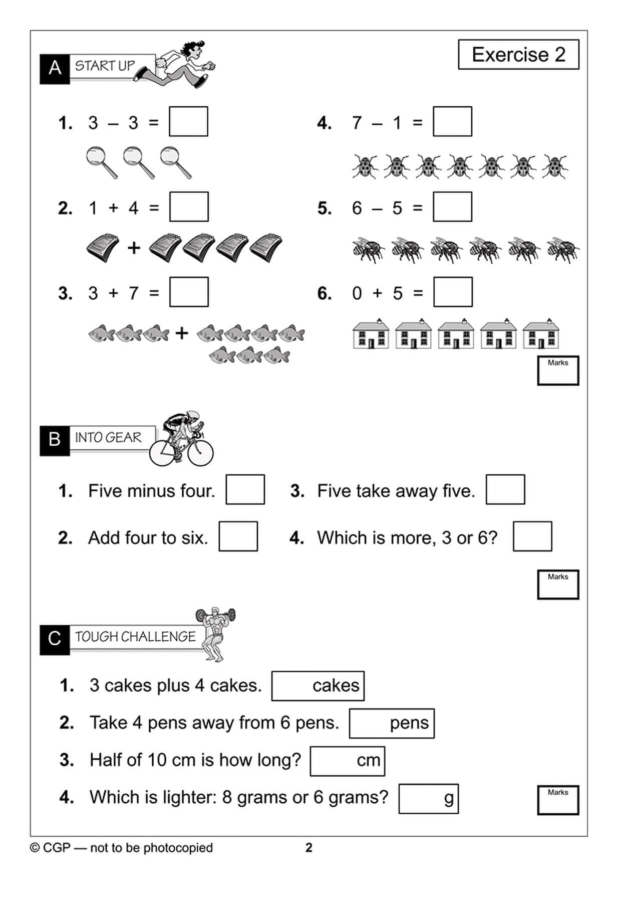 CGP KS1 Mental Maths Workout - Year 1 Study Aid | Ages 5-6 | Paperback 3