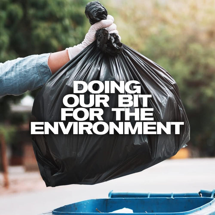 EcoBag 240L Heavy Duty Wheelie Bin Liners - 20 Pack Black Recycled Bags
