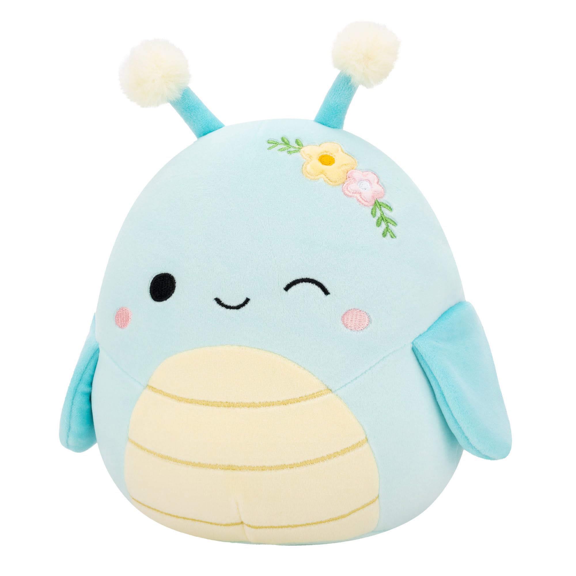 Squishmallows 7.5-Inch Giles the Winking Blue Grasshopper Plush - Musical Toy 9