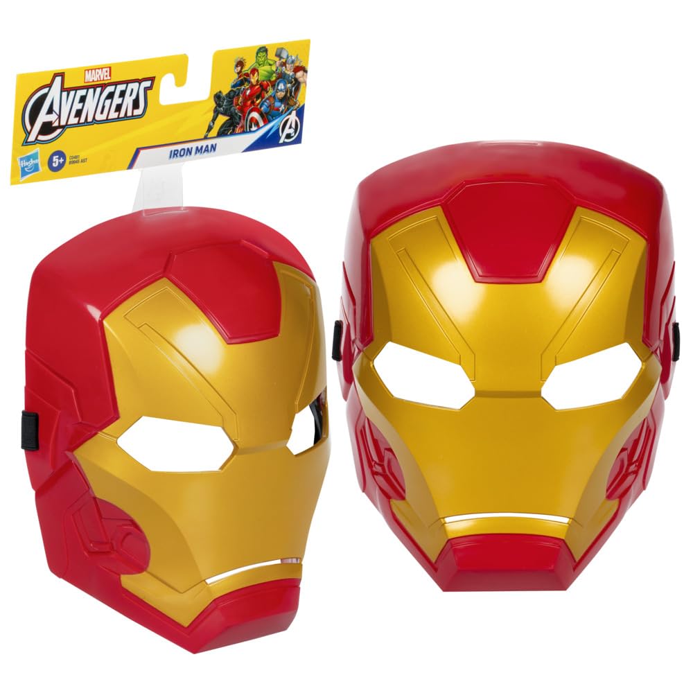 Marvel Iron Man Roleplay Mask for Kids - Ages 5+ | Red Yellow Plastic 1