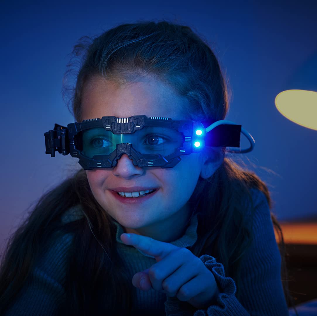 Science Mad! Night Vision Goggles for Kids - 2x Magnification & LED Lights - Black 2