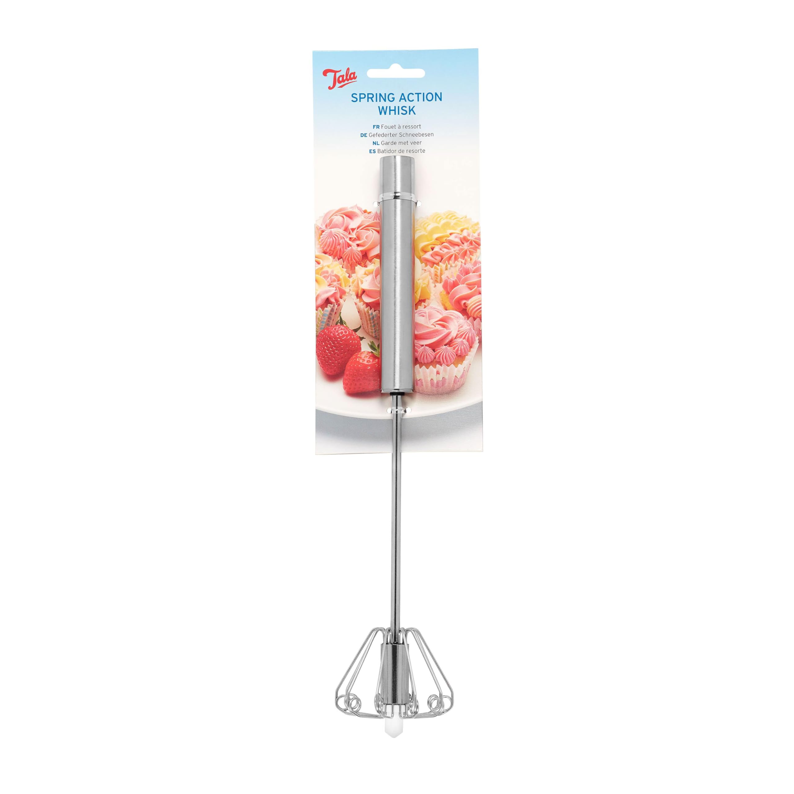 Tala Stainless Steel Spring Action Whisk – Durable, BPA-Free, Dishwasher Safe | 31 cm Length