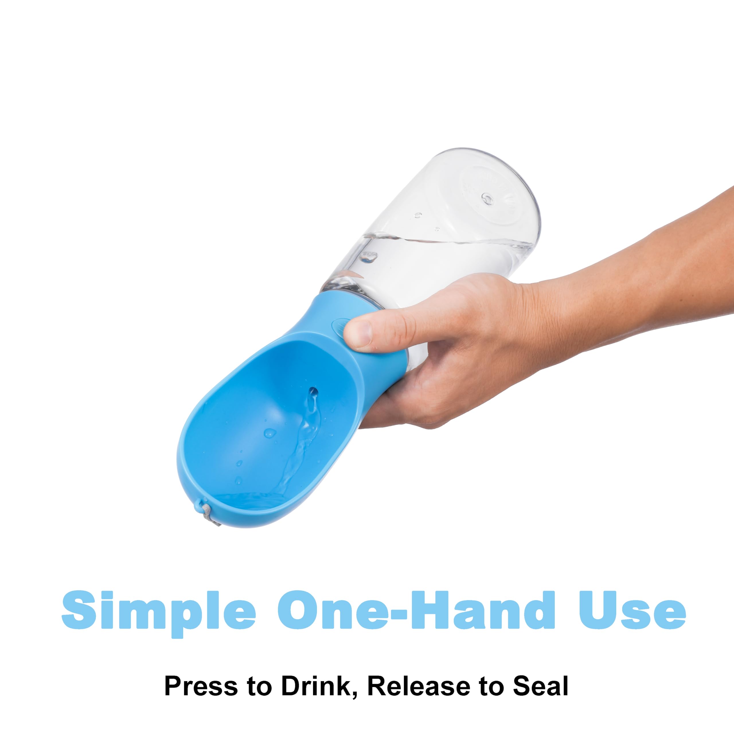 BARGAIN FACTORY Dog Water Bottle - 550 ML Portable Hydration | Leak Proof | Food-Grade Plastic
