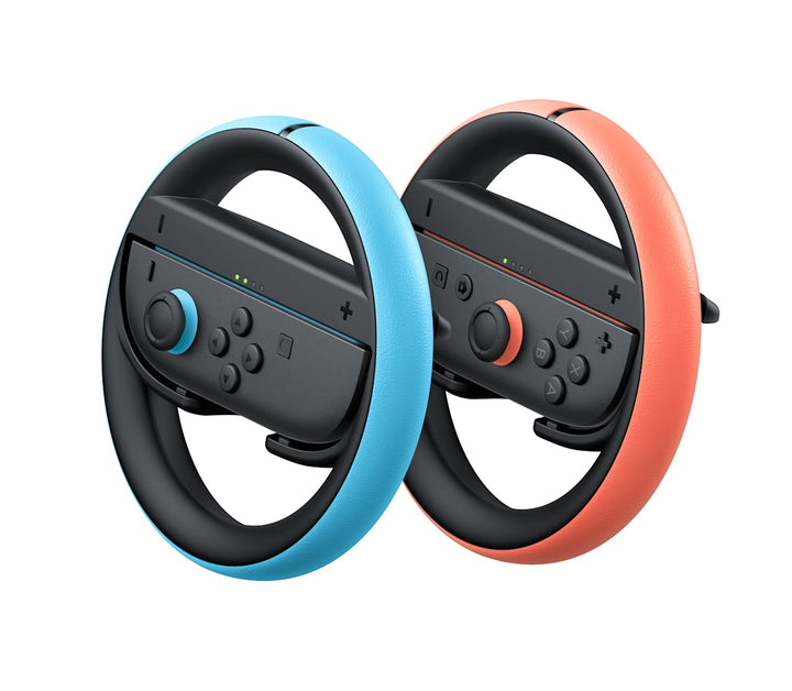 Nintendo Joy-Con 2 Wheel Pair - Light Blue & Light Red Steering Accessories for Racing Games