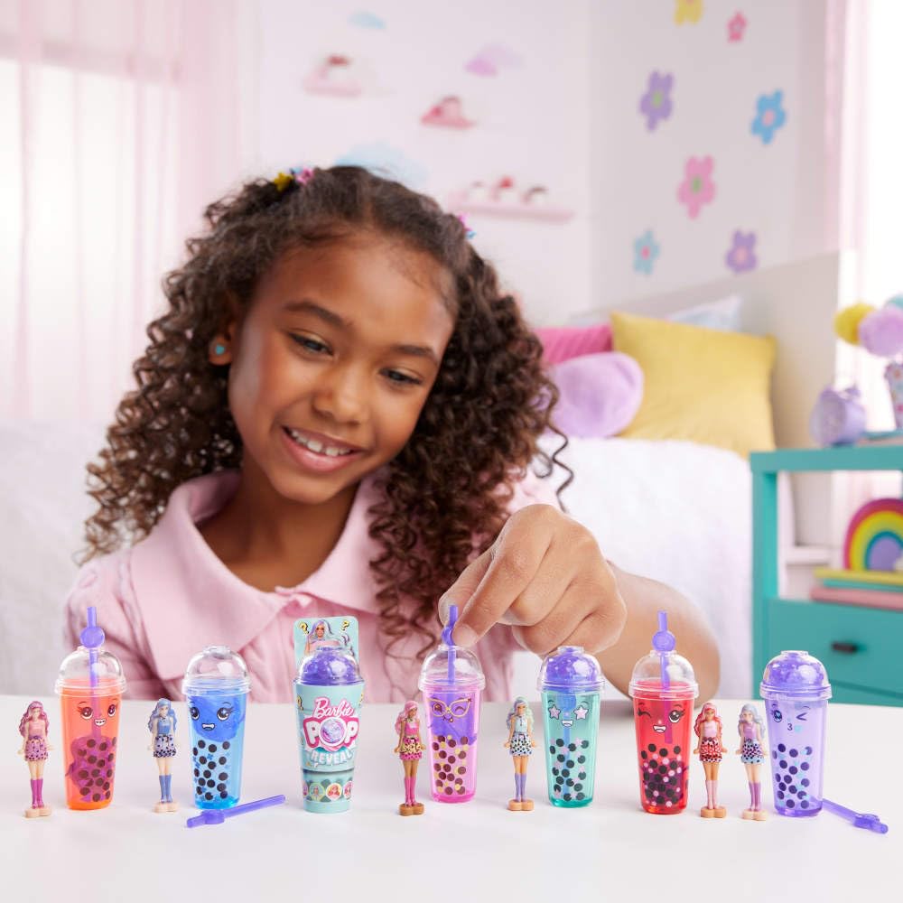 Barbie Mini Barbie Land 5er-Pack Pop Reveal-Puppen – 1,5 Zoll große Sammlerpuppen für Kinder ab 4 Jahren 8