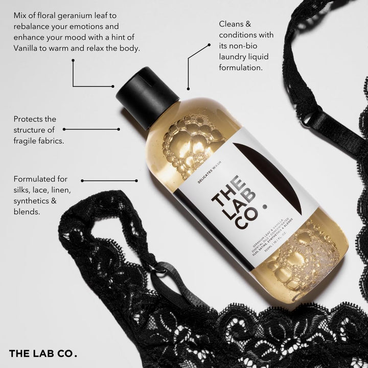 The Lab Co. Delicates Laundry Wash 500ml - For Silks, Satin, Lace & Delicate Fabrics