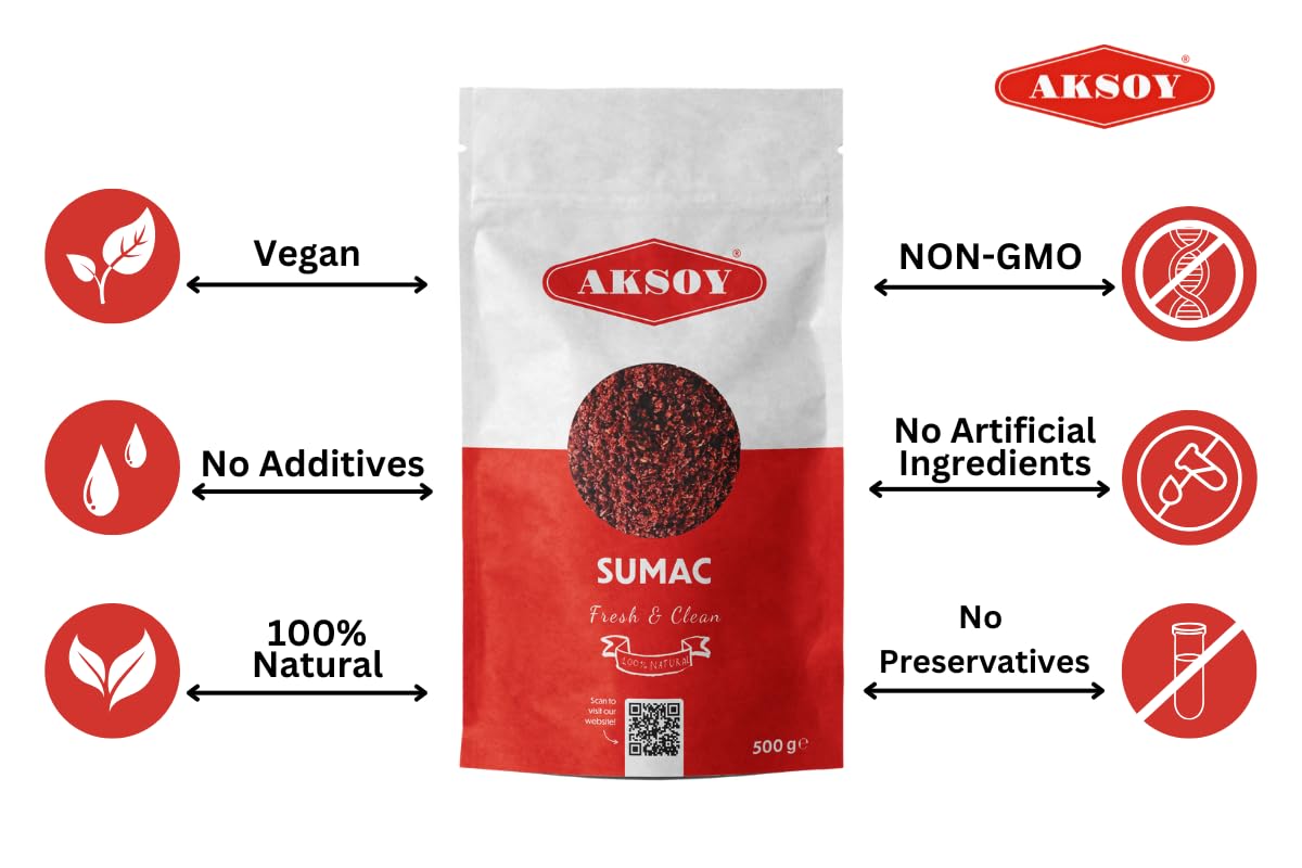 Aksoy Premium Ground Sumac 500g | 100% Natural Tangy Spice for Middle Eastern & Mediterranean Dishes 3