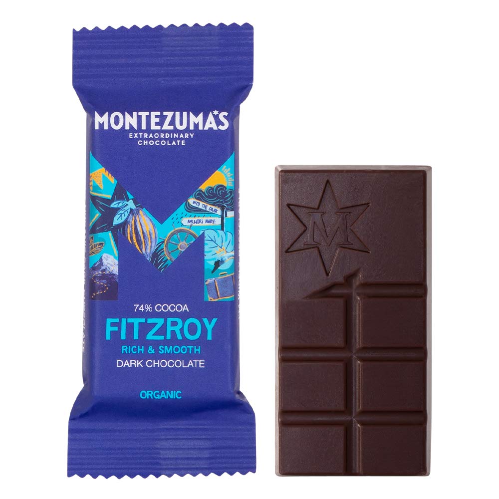 Montezuma - FitzRoy 74% Cocoa Dark Chocolate Mini Bar, Organic, Vegan, Gluten-Free 1
