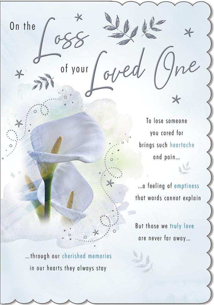 Piccadilly Greetings Sympathy Traditional Occasion Card with Envelope | 9 x 6 Inches