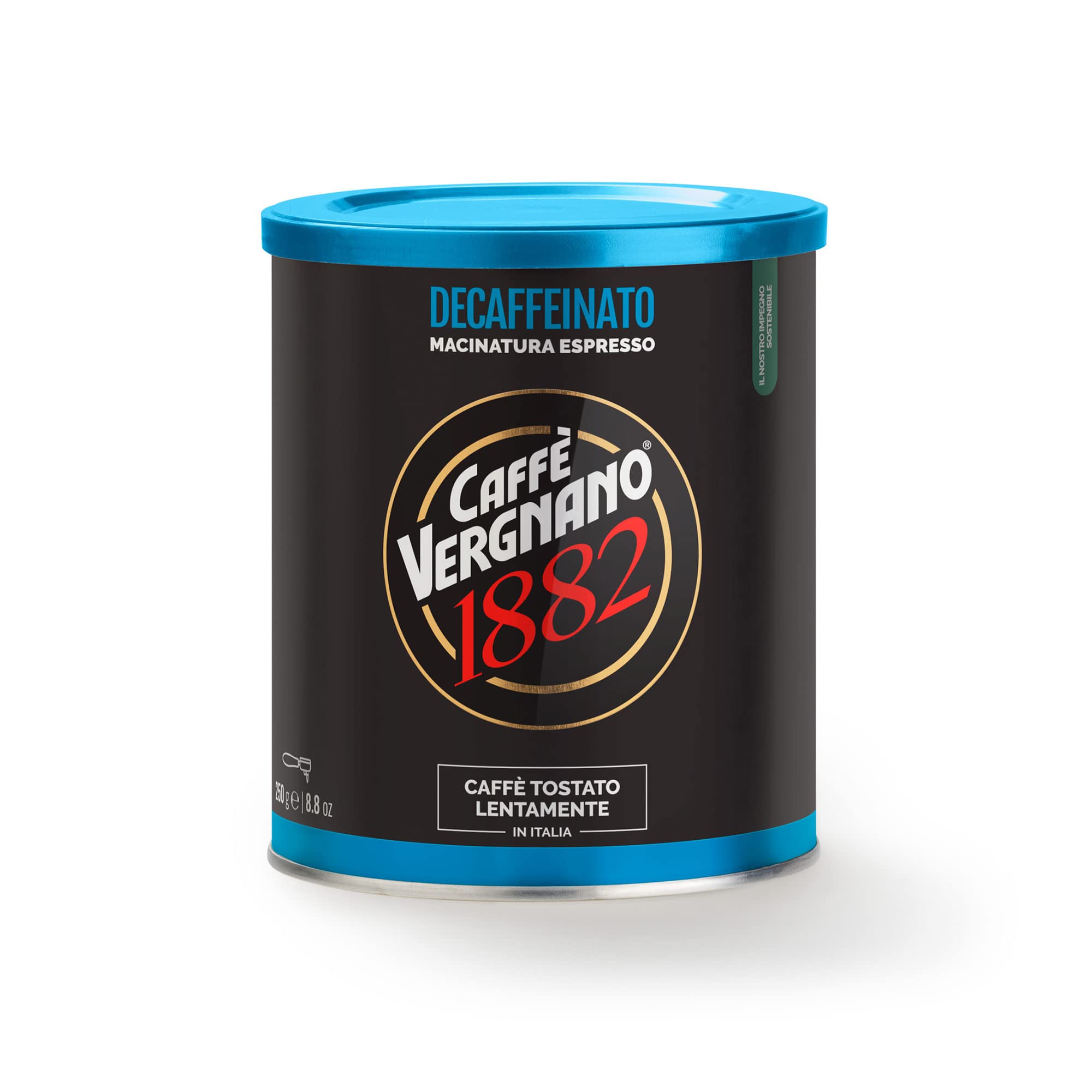 Caffè Vergnano 1882 Decaffeinato Ground Coffee - 250g Tin 1