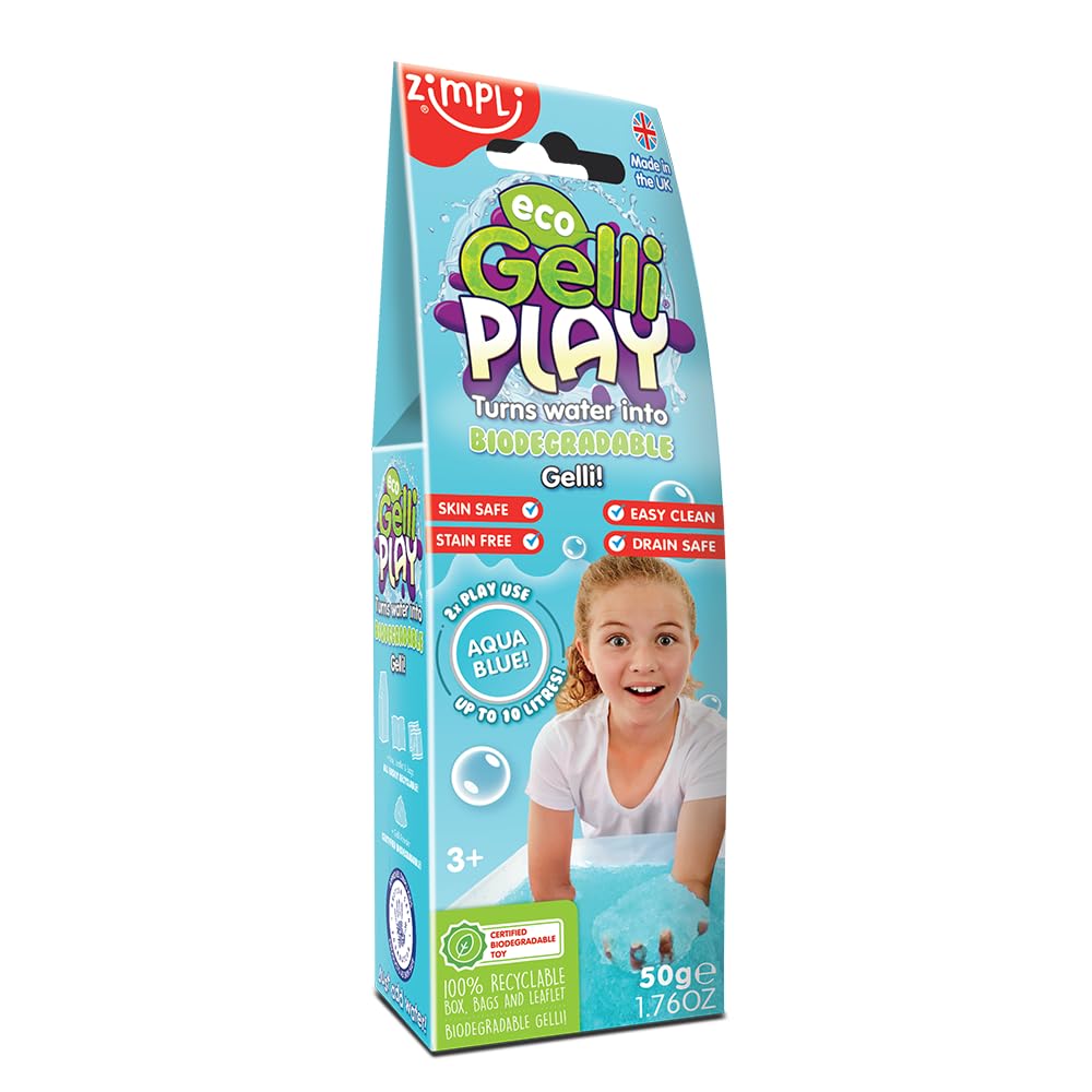 ZIMPLI Eco Gelli Play Aqua - Turns Water into Goo | Biodegradable | Skin Safe 1