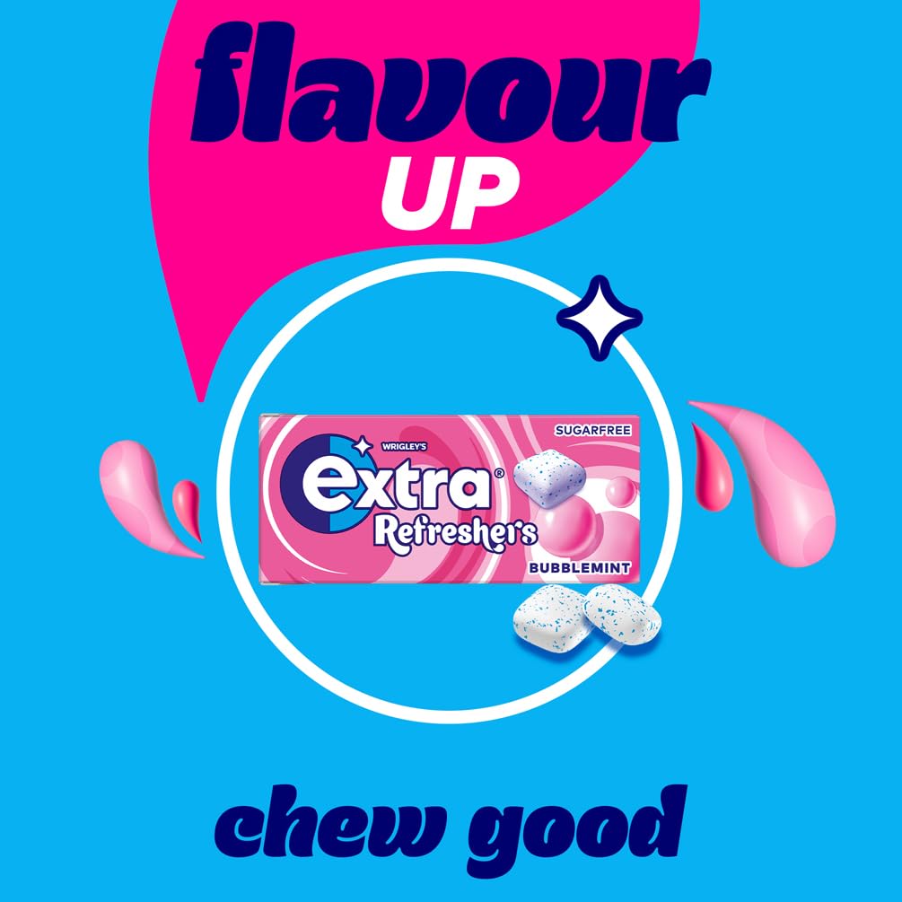 Extra - Refreshers Chewing Gum Bubblemint (112 Pieces, 16 Packs)