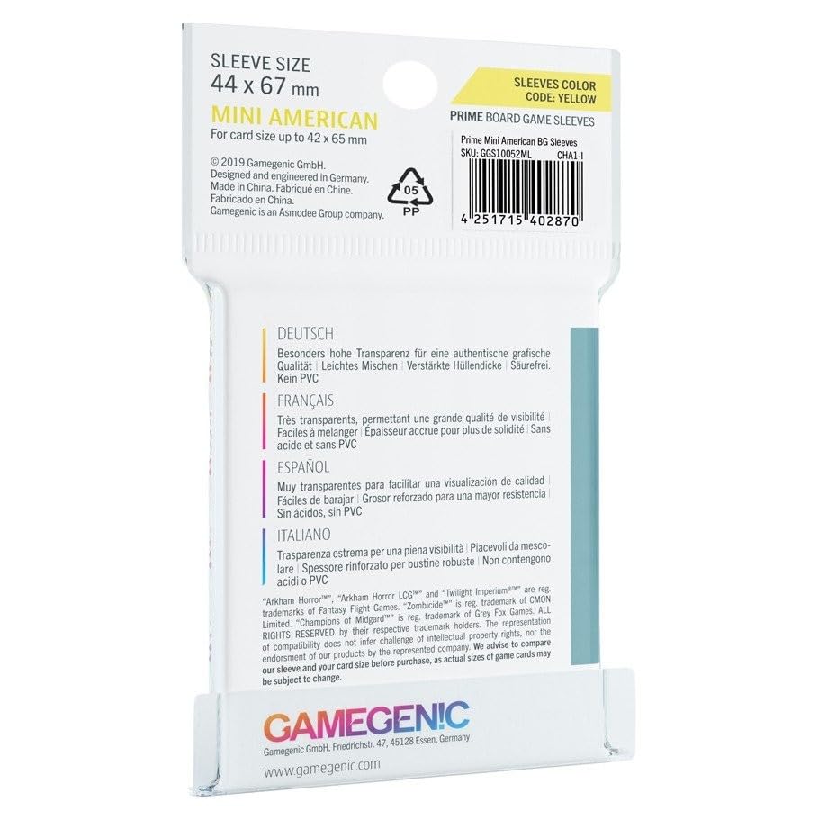 GAMEGEN!C Prime Mini Hüllen im amerikanischen Format 44 x 67 mm (50) Klar 4
