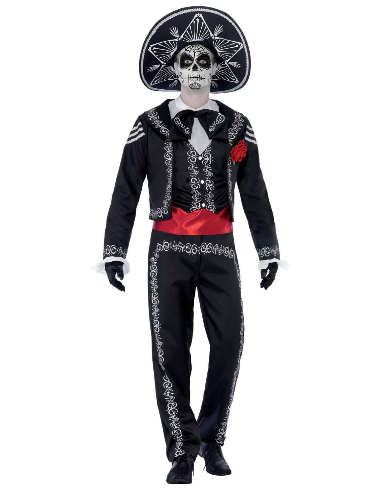 Smiffys Day of the Dead Señor Bones Costume - Adult Men's Size M 1