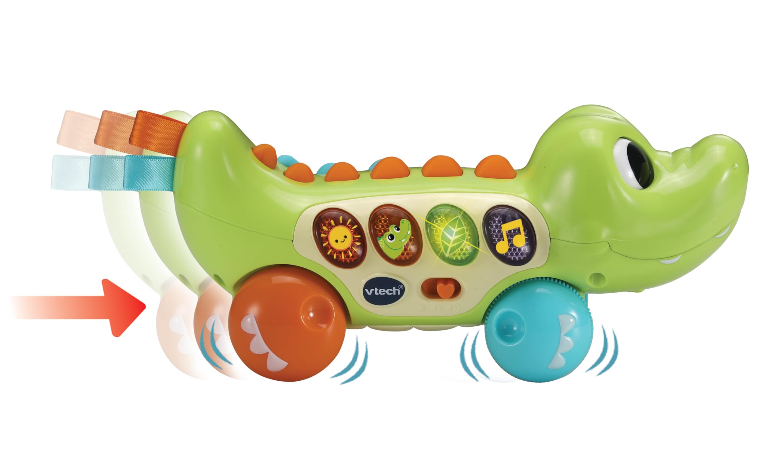 VTech Squishy Spikes Alligator - Interactive Push Along Toy for 6 Months+