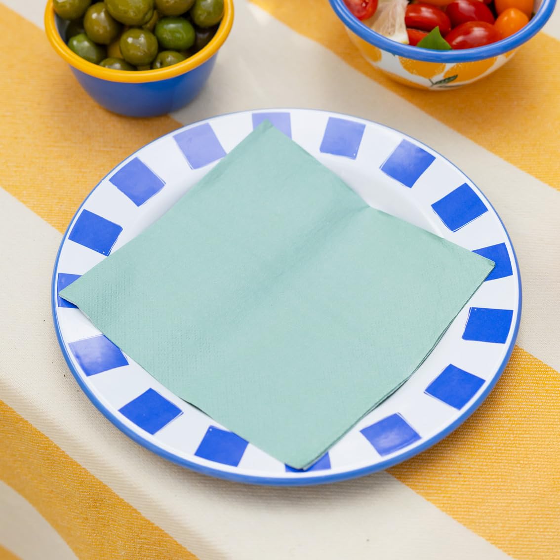 Talking Tables Soft Sage Green Paper Napkins - 100 Count, 2-Ply, 33cm 6