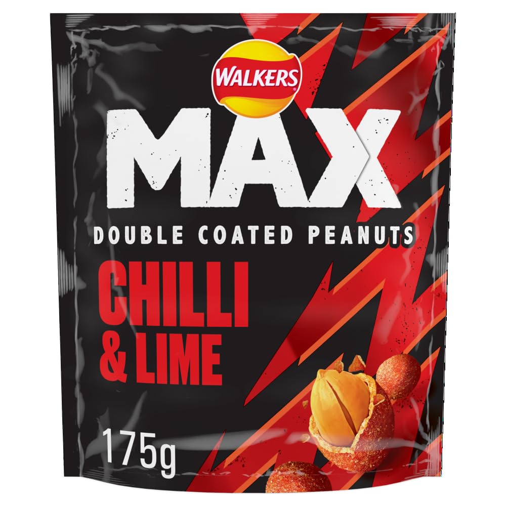 Walkers Max Starke Erdnüsse mit Chili- und Limettenüberzug, 175 g