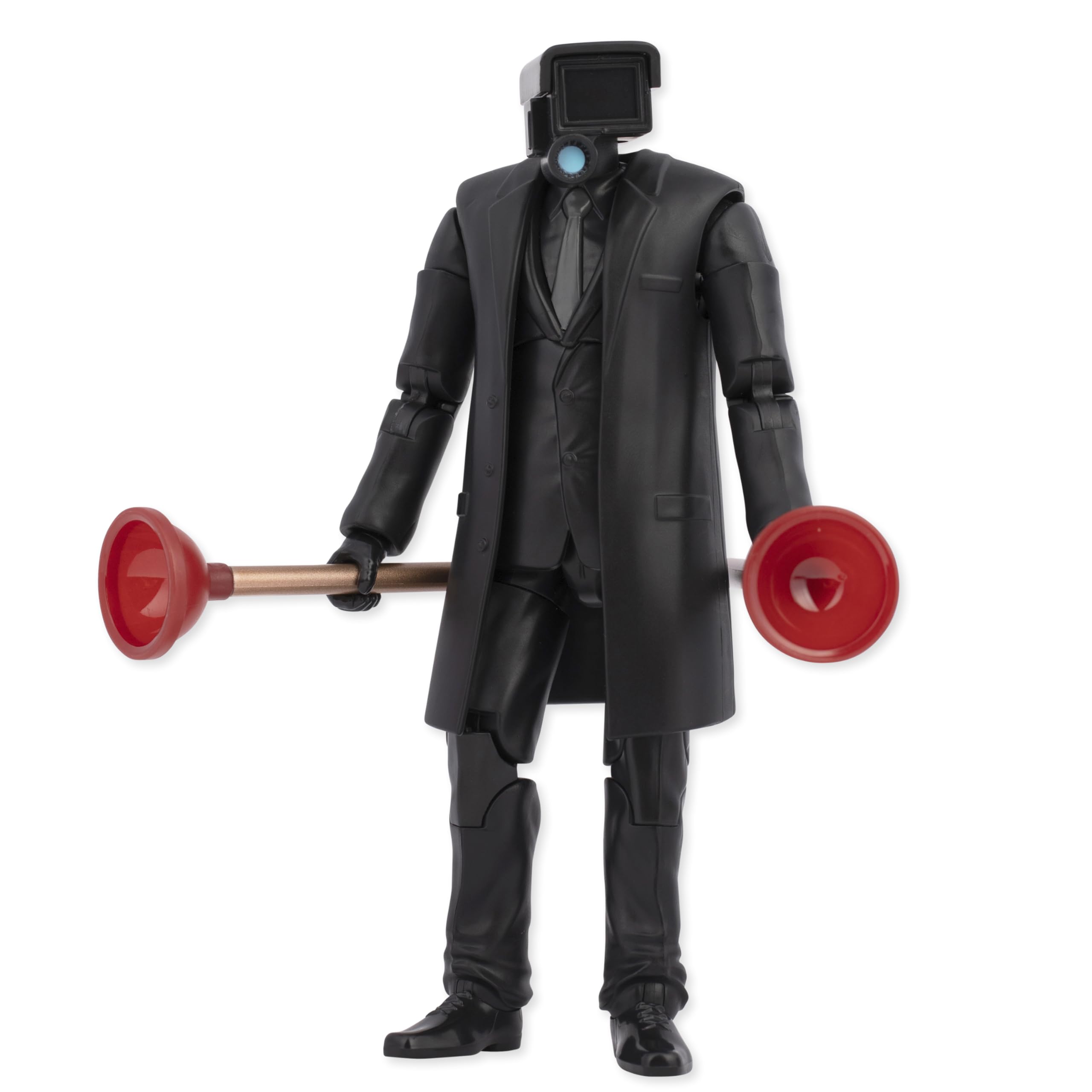 Skibidi Toilet Deluxe Figure - Plungerman 6" Collectible Action Figure, 22 Articulated Joints, Age 8+