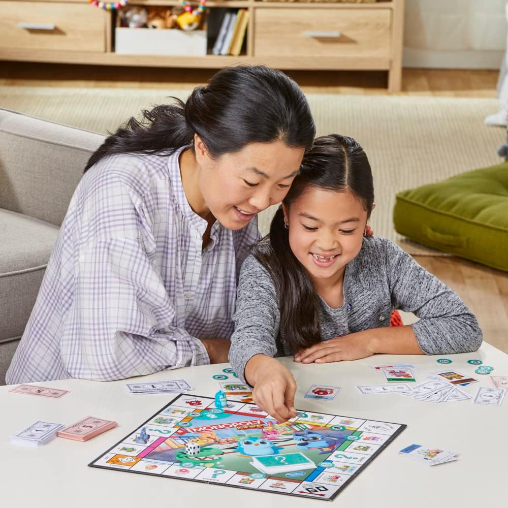 Monopoly Junior Board Game, 2-Sided Gameboard, 2 Games in 1