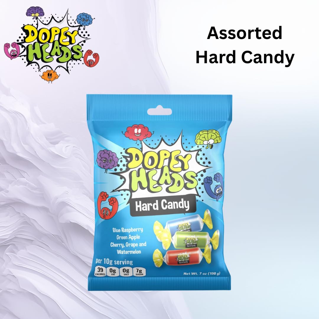 Dopey Heads Assorted Hard Candy - 5 Flavours | HALAL | 198g Bag 6
