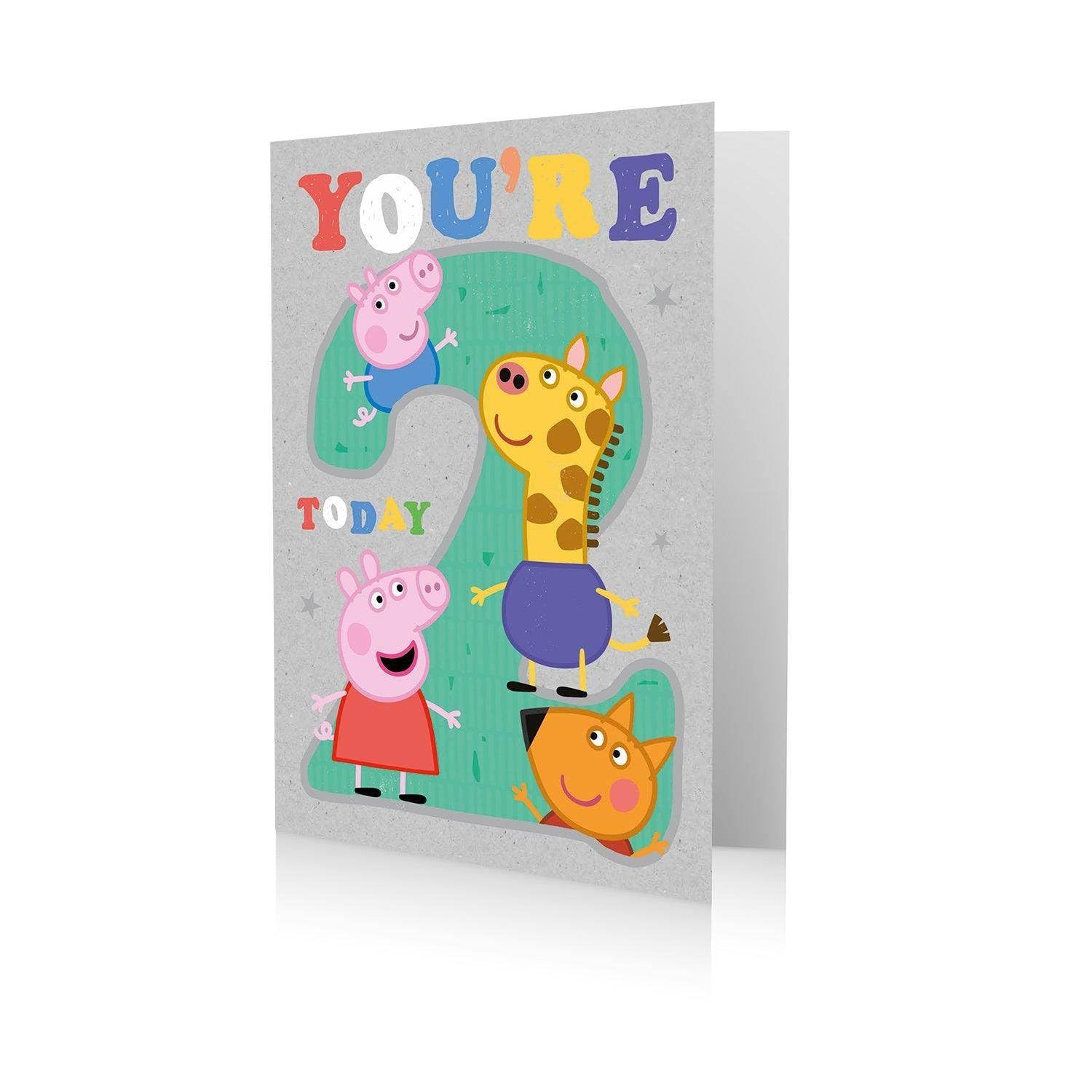Danilo Promotions LTD Peppa Pig Age 2 Birthday Card | 22 x 15.8 cm 1