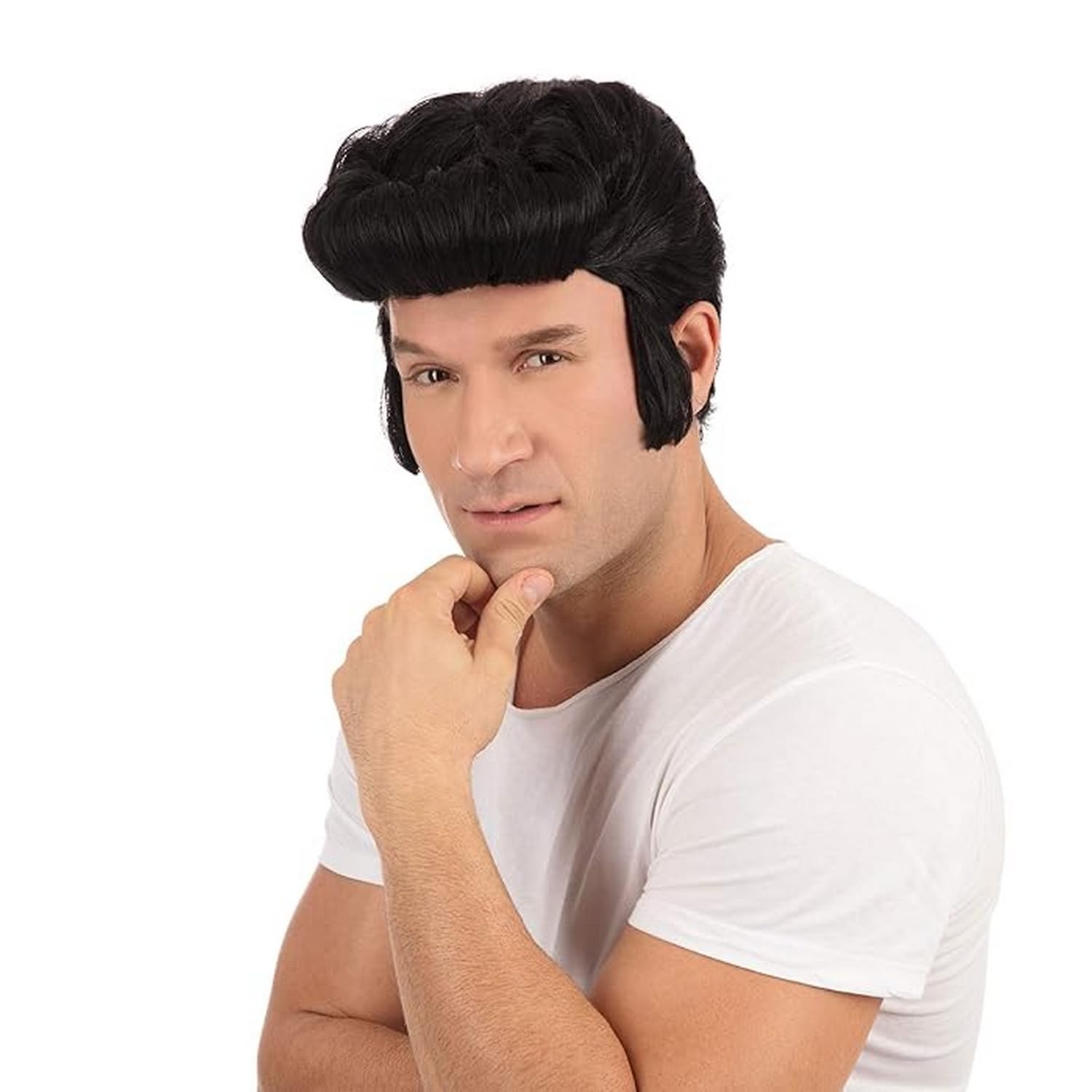 Bristol Novelty Greaser Wig - Black, One Size Fits Most Adults 1