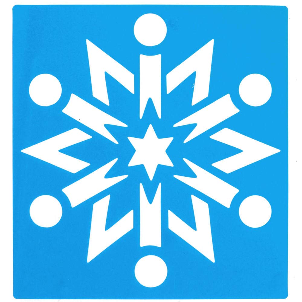 Baker Ross Snowflake Stencils - Pack of 8 Assorted Designs for Christmas Crafting 6
