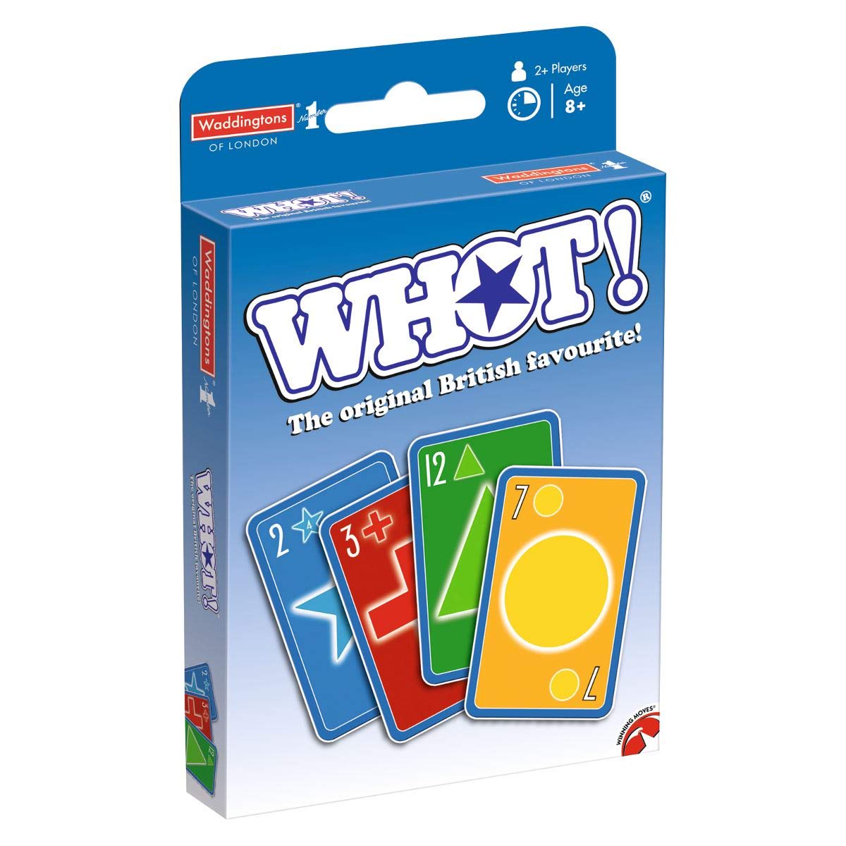 Waddingtons Number 1 WHOT! Original Matching Card Game - Match Shapes/Numbers | Ages 5+ | Portable Travel Game