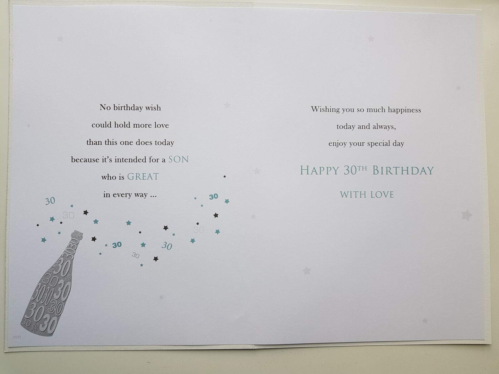 Piccadilly Greetings 30th Birthday Card for Son | 10 x 7 Inches | Green 3
