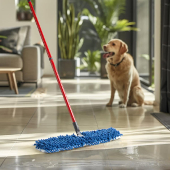 Vileda Pet Pro Microfibre Flip Mop - 2-Sided Wet & Dry Cleaning for All Hard Floors