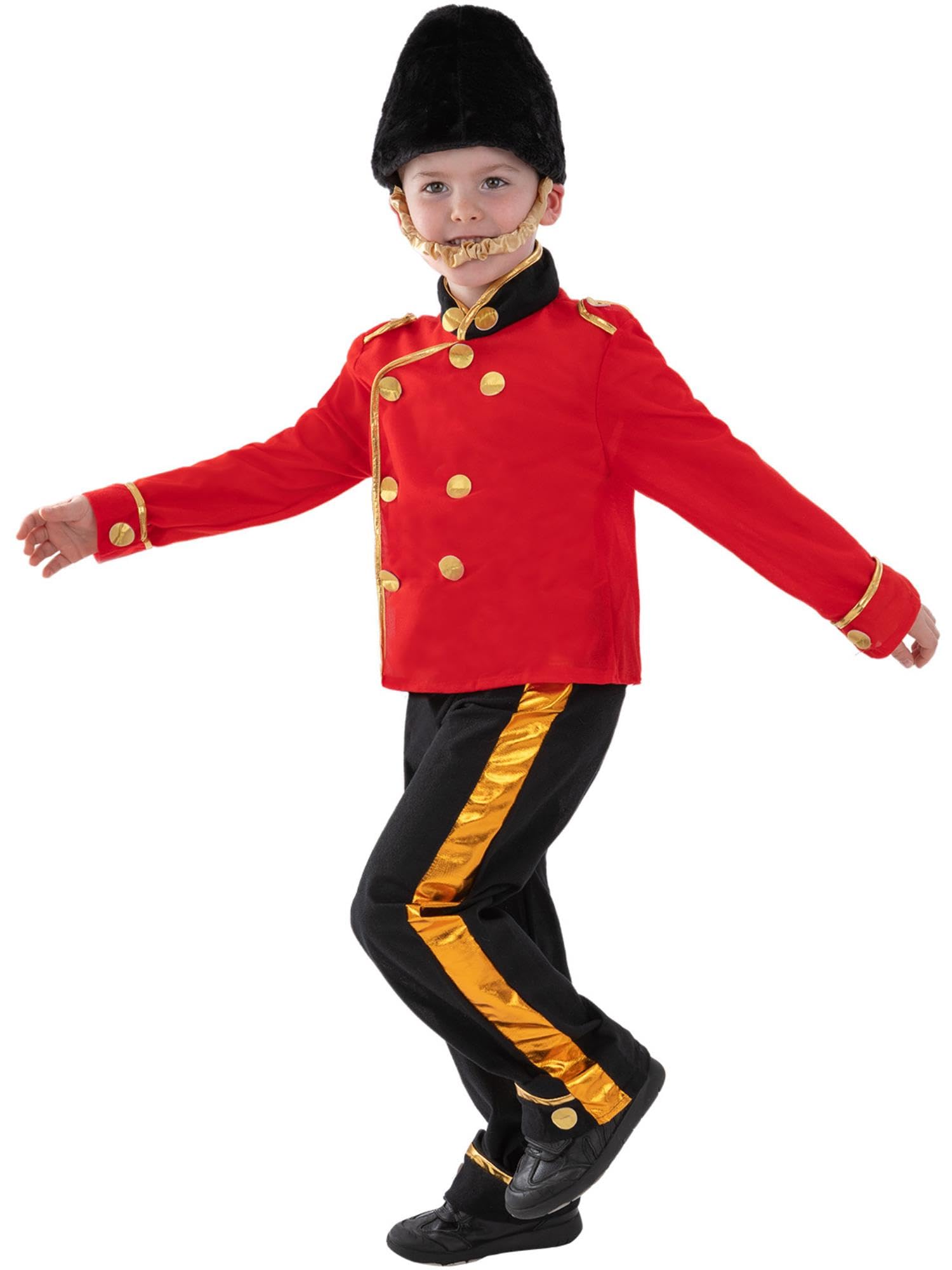 Smiffys Busby Guard Costume - Red Top, Trousers and Hat, Ages 7-9 5