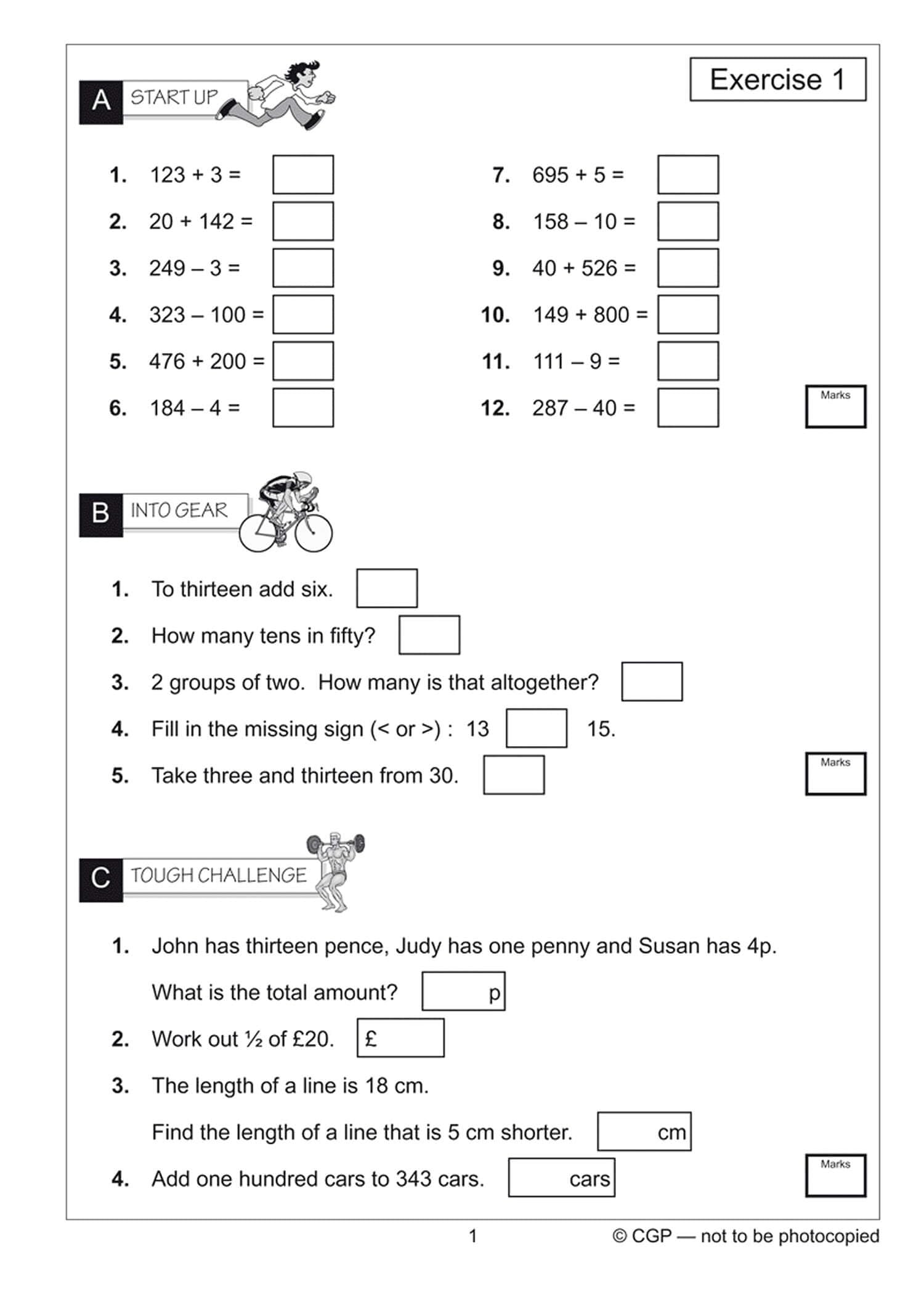 CGP KS2 Mental Maths Workout - Year 3 Study Aid | Paperback | Ages 7-8