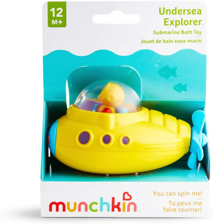 Munchkin Undersea Explorer Bath Toy - Fun Yellow Submarine for Toddlers 12M+