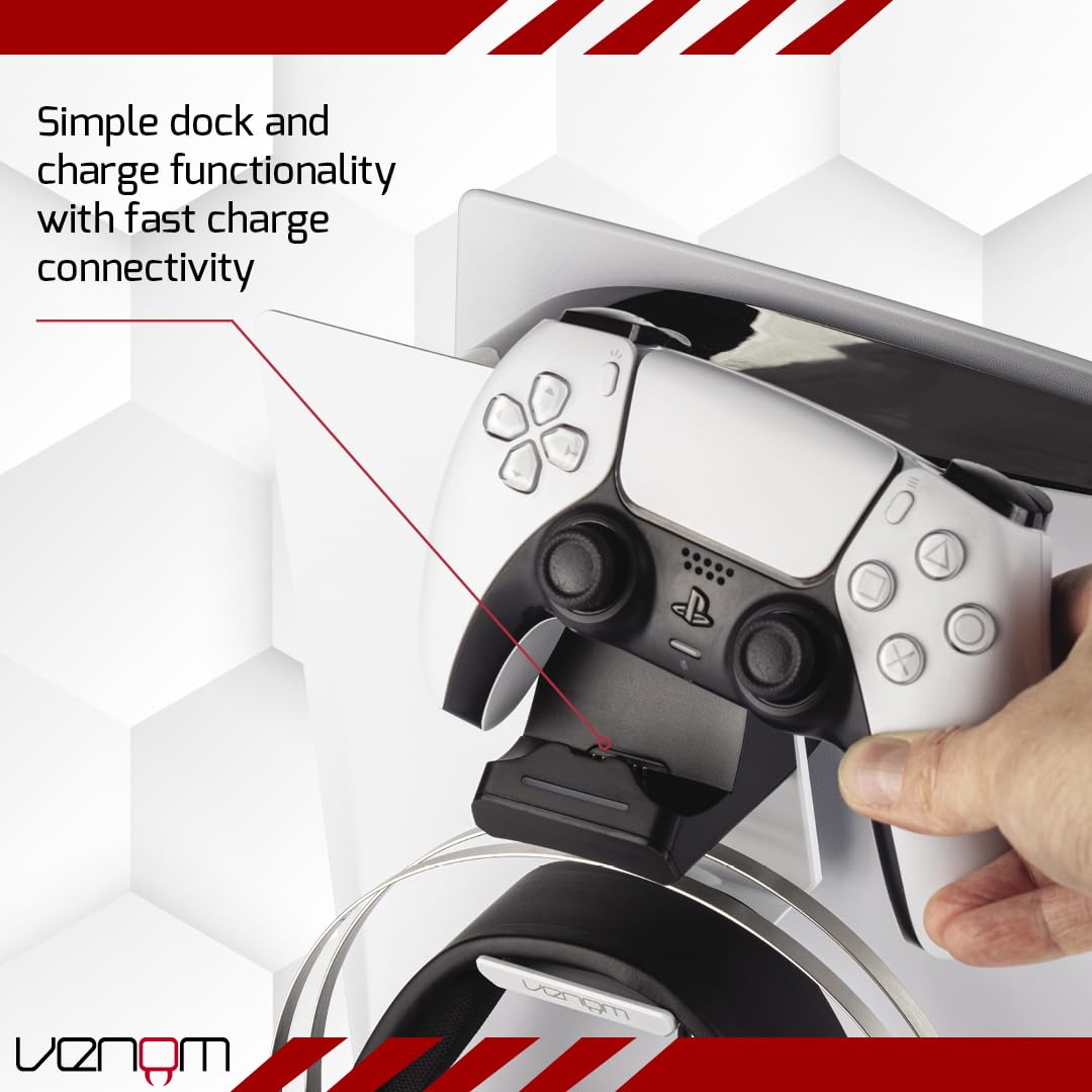 Venom PS5 Stealth Charging Dock and Headset Mount for PlayStation 5 10