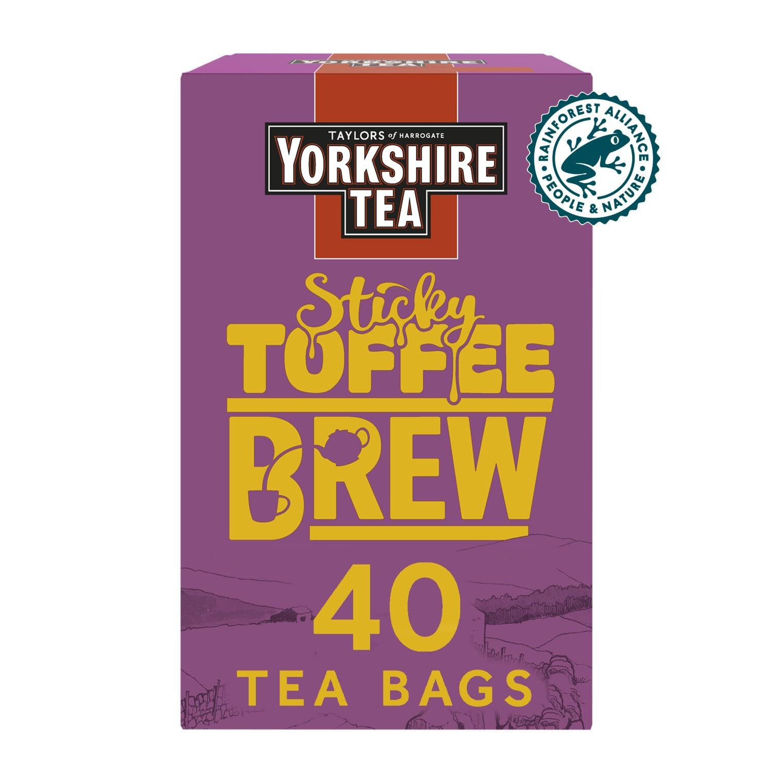 Yorkshire Tea Sticky Toffee Pudding Flavoured Tea Bags - 160 Bags (4 Boxes of 40) | Caramel, Cinnamon, Ginger, Nutmeg 2