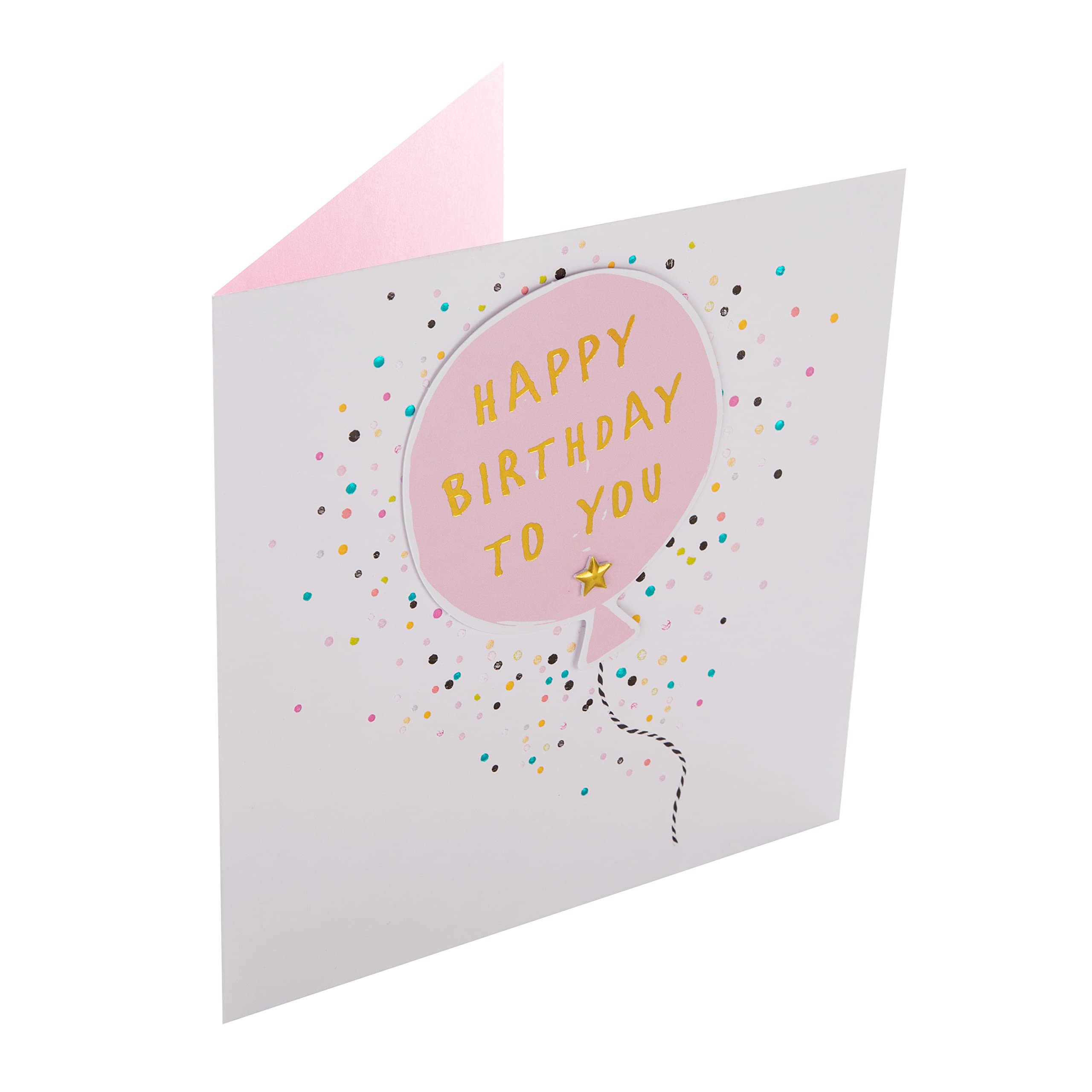 Hallmark Birthday Card - 3D Effect Balloon Design | 19.8cm x 19.8cm | Blank Inside 4