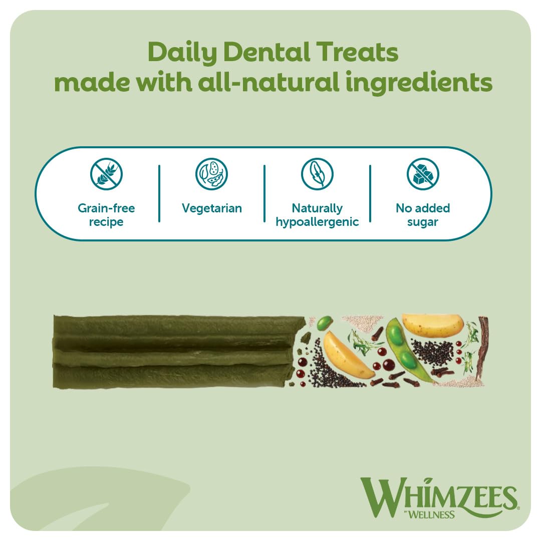 WHIMZEES By Wellness Stix Dental Chews - Grain-Free, Vegetarian for Large Dogs | 7 Count 3