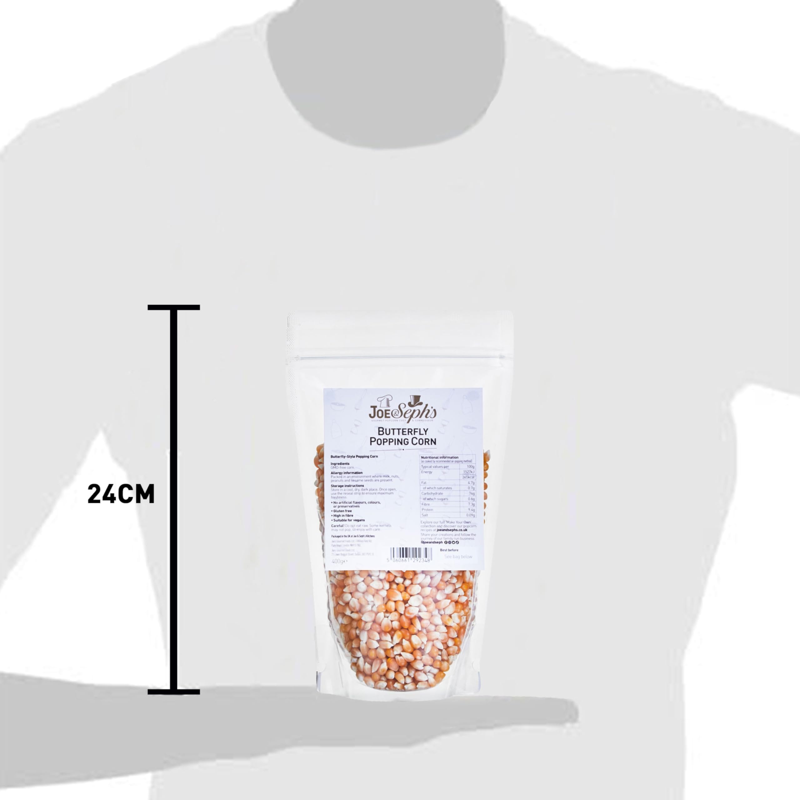 Joe & Seph's Popping Corn Kernels - Mushroom Style | 400g Resealable Bag | Cinema Style 3