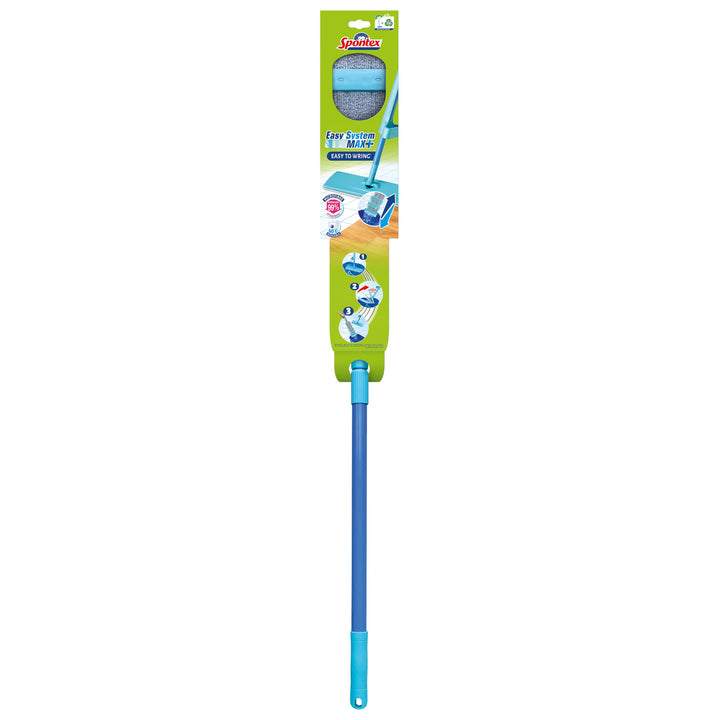 Spontex Easy System Max+ Microfibre Flat Mop with Integrated Wringing System