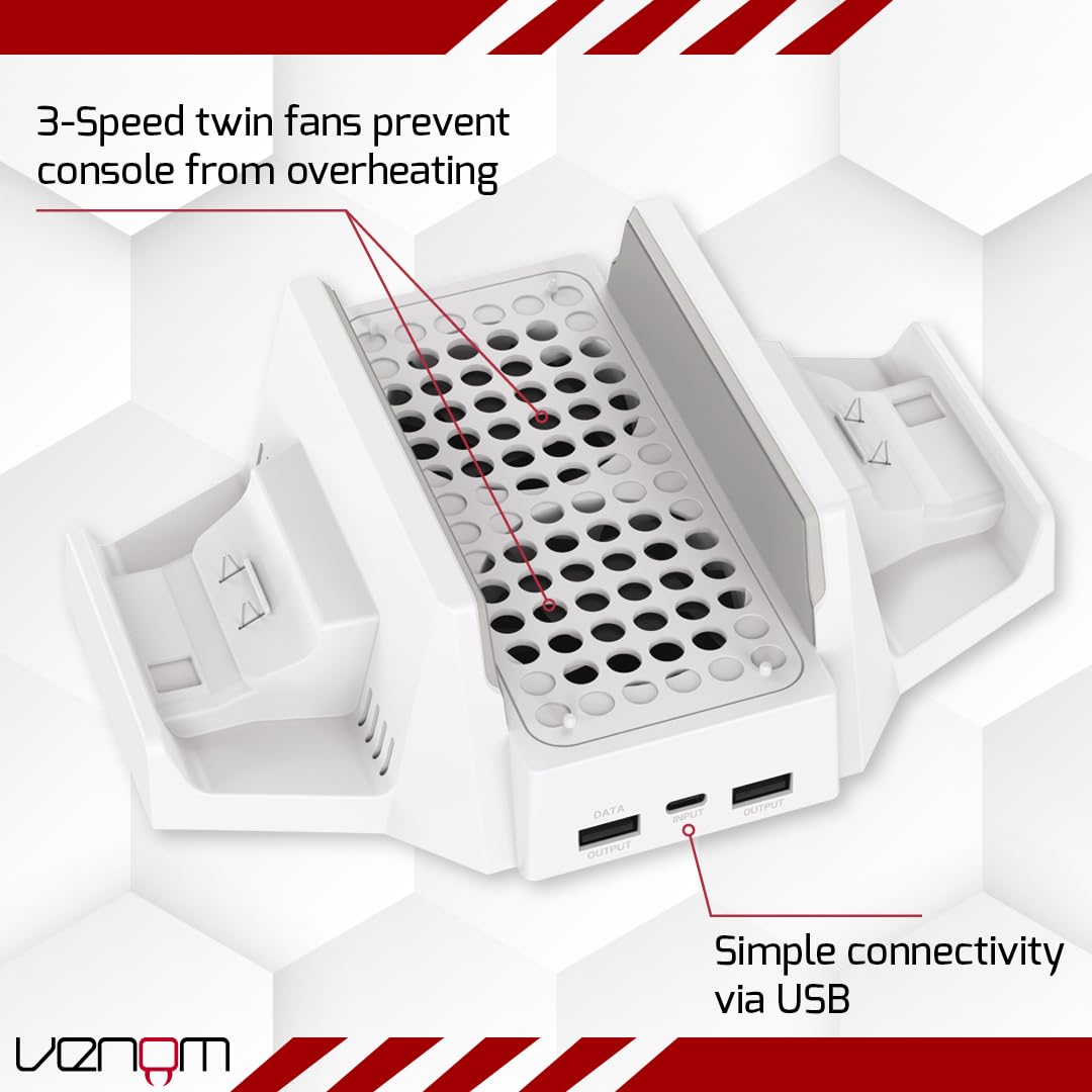 Venom Cool & Charge Vertical Stand for Xbox Series S with Controller Charging and Cooling Fans 3