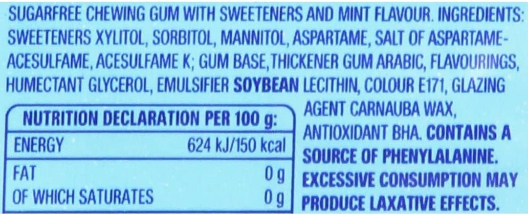 Wrigley's - Extra Peppermint Chewing Gum Sugar Free (84 g Multipack)