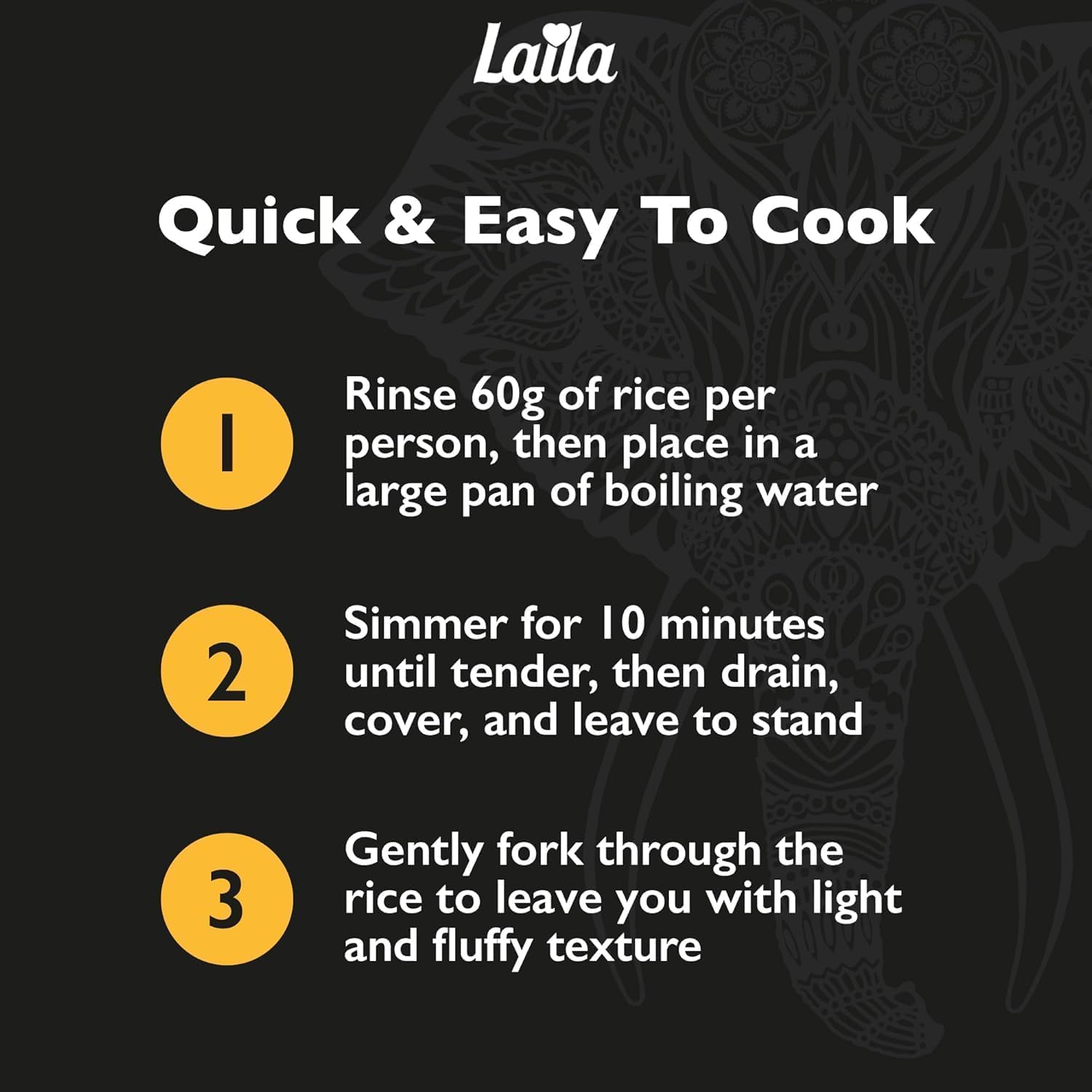 LAILA Extra Long Basmati Rice - 1kg Aged Grain for Fluffy, Aromatic Dishes