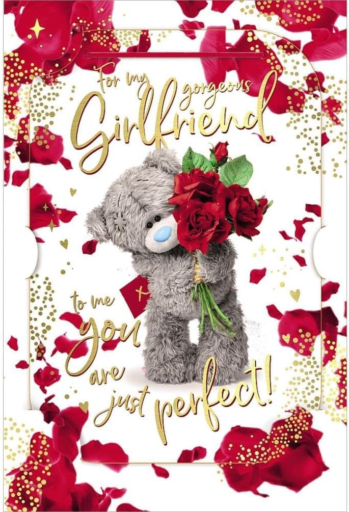 Me To You Tatty Teddy Gorgeous Girlfriend 3D Holographic Keepsake Birthday Card