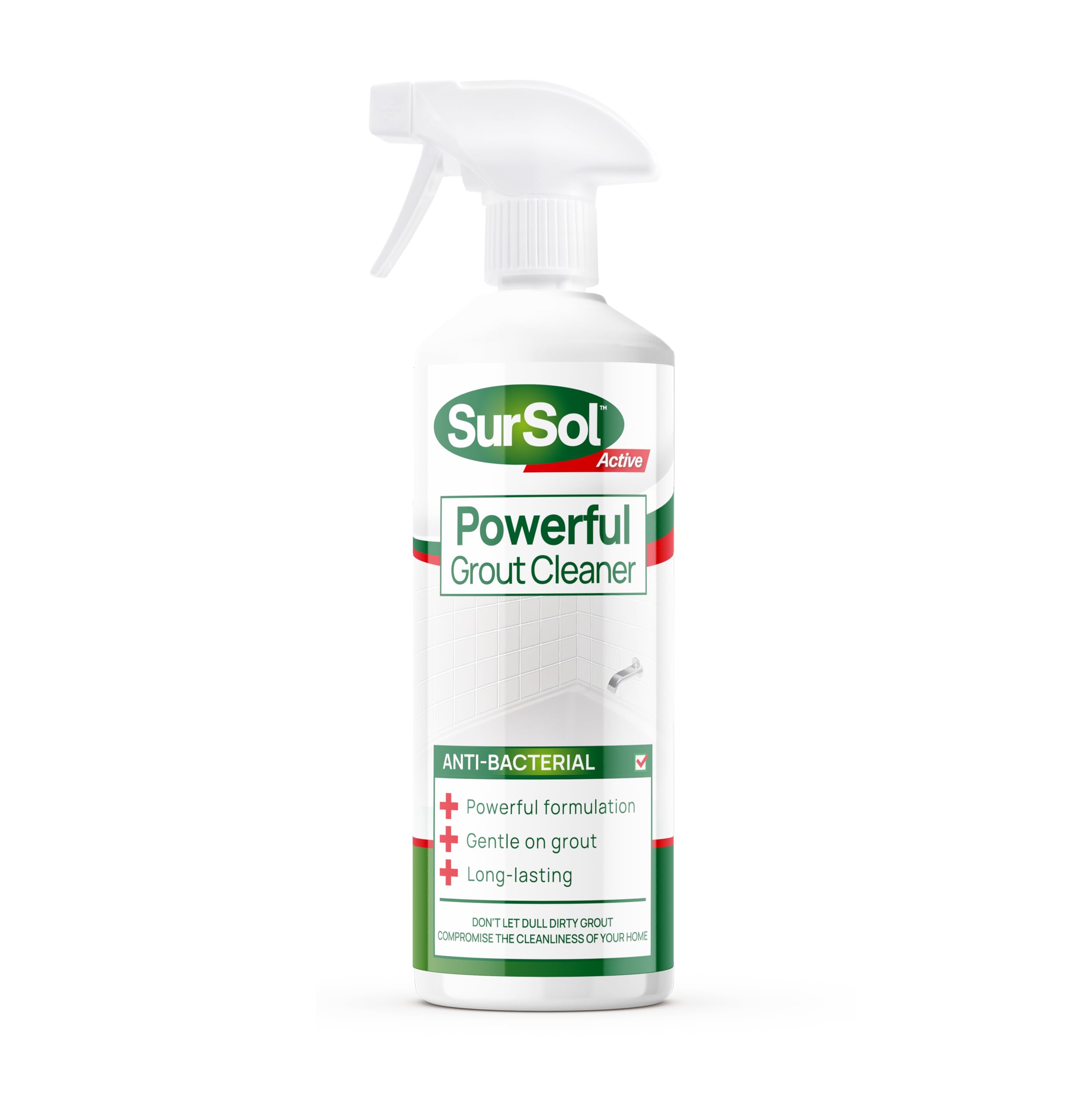 SurSol Active Grout Cleaner - Ready-To-Use Tile Grouting Spray | Sodium Hypochlorite Base | 1 Litre