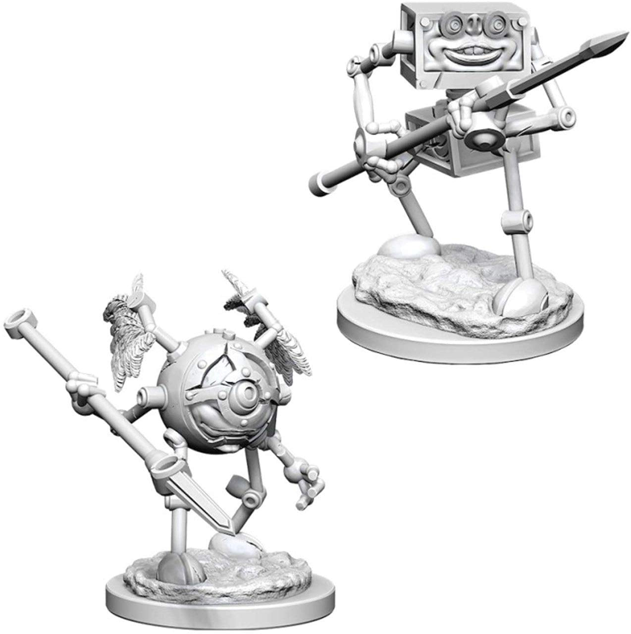 Dungeons & Dragons Monodrone and Duodrone Unpainted Miniatures 2-Count Pack | WizKids 1