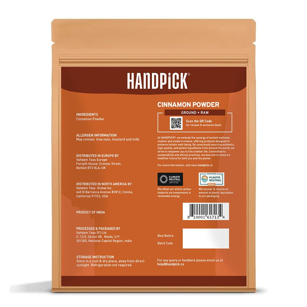 HANDPICK - Cinnamon Powder (200g/7oz) Non-GMO & Raw Ground Cinnamon in Resealable Pouch